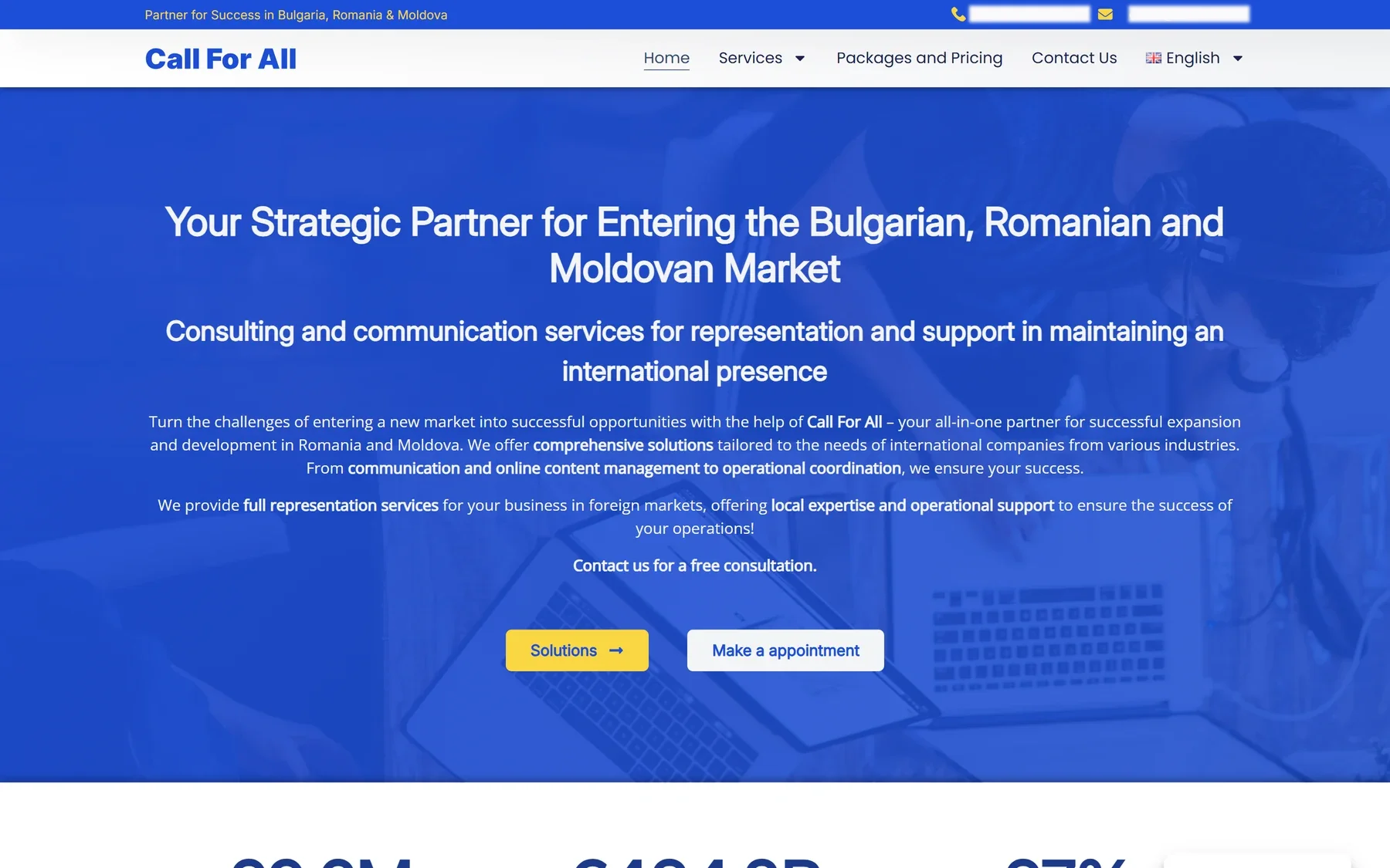 Current English-language Call For All production homepage