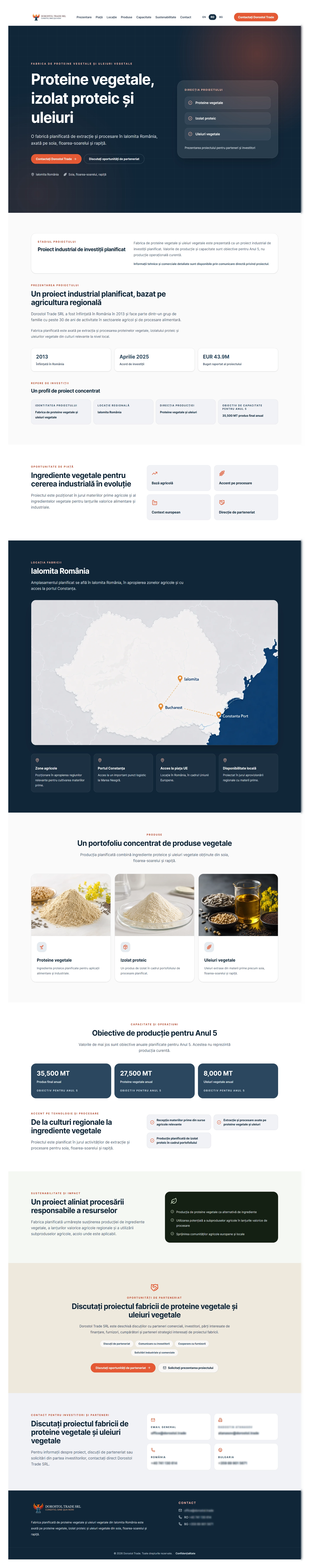 Current Romanian Dorostol Trade production homepage